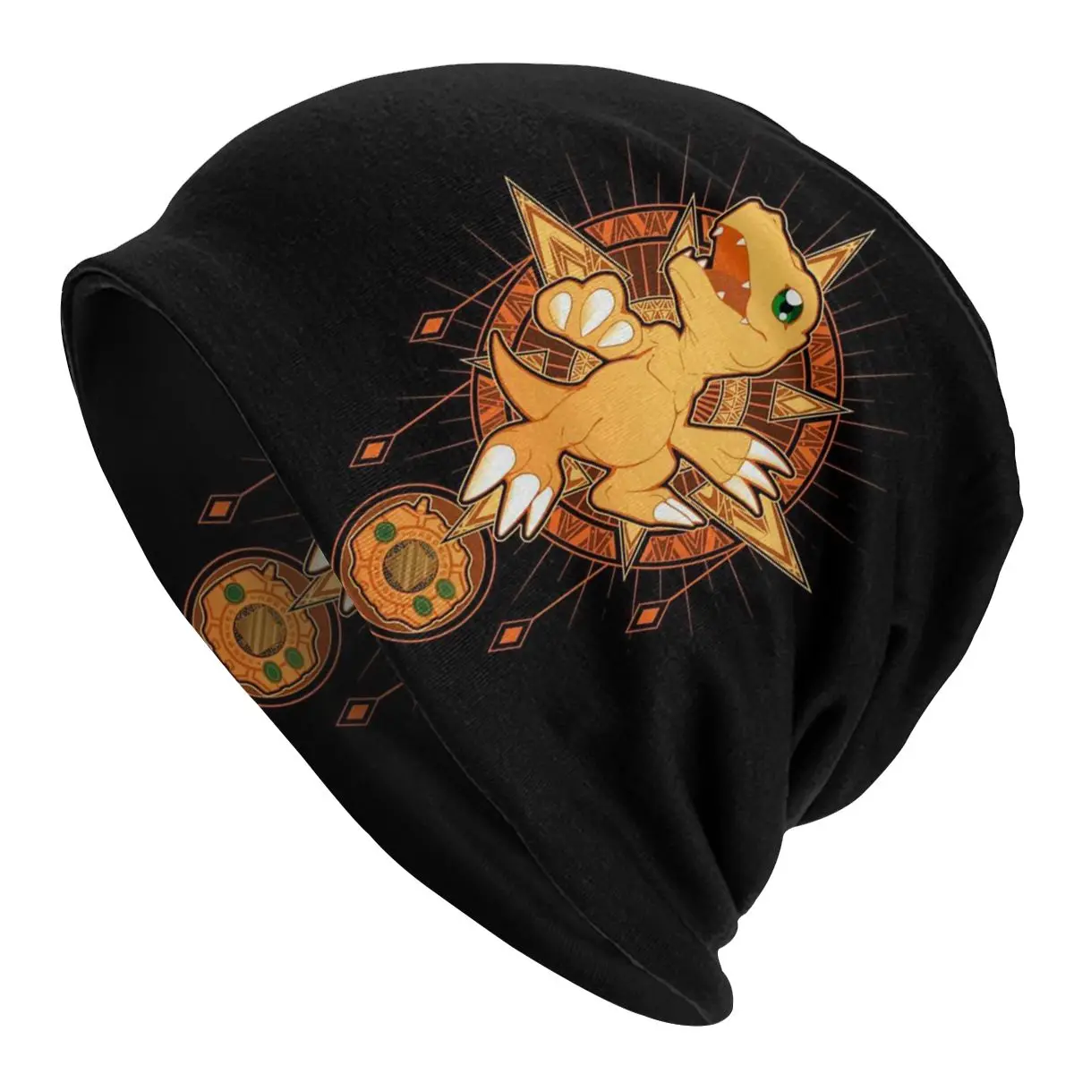 

Digimon Agumon Gabumon Sora Anime Cap Fashion Adult Outdoor Skullies Beanies Hats Spring Warm Head Wrap Bonnet Knitted Hat