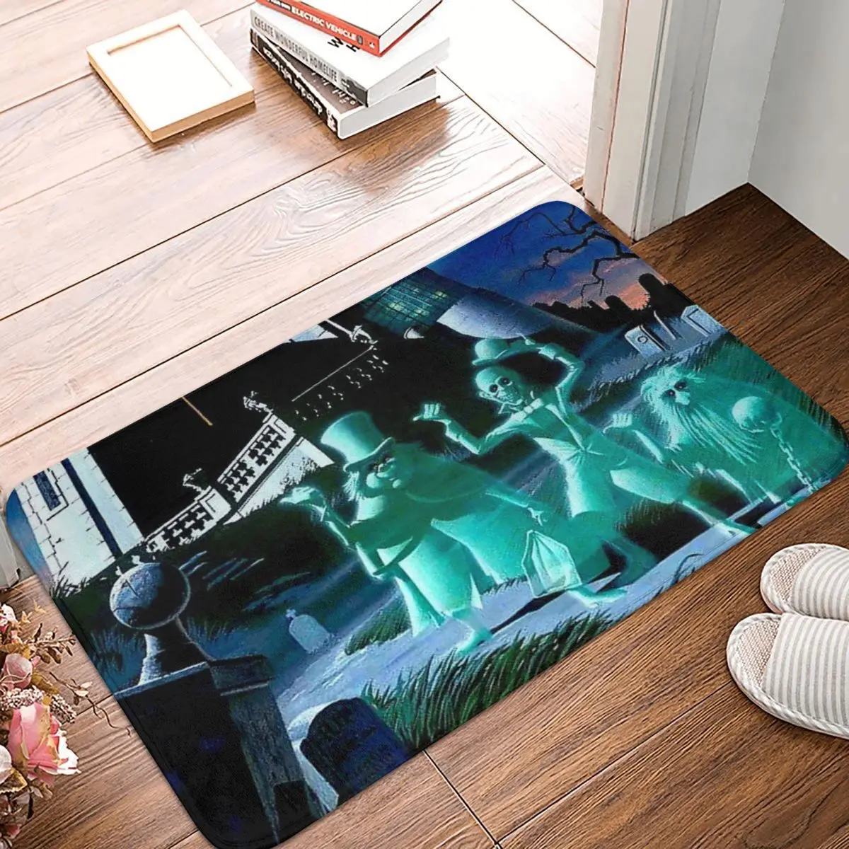 

Винтажный коврик с призраками из полиэстера, 60x40 см