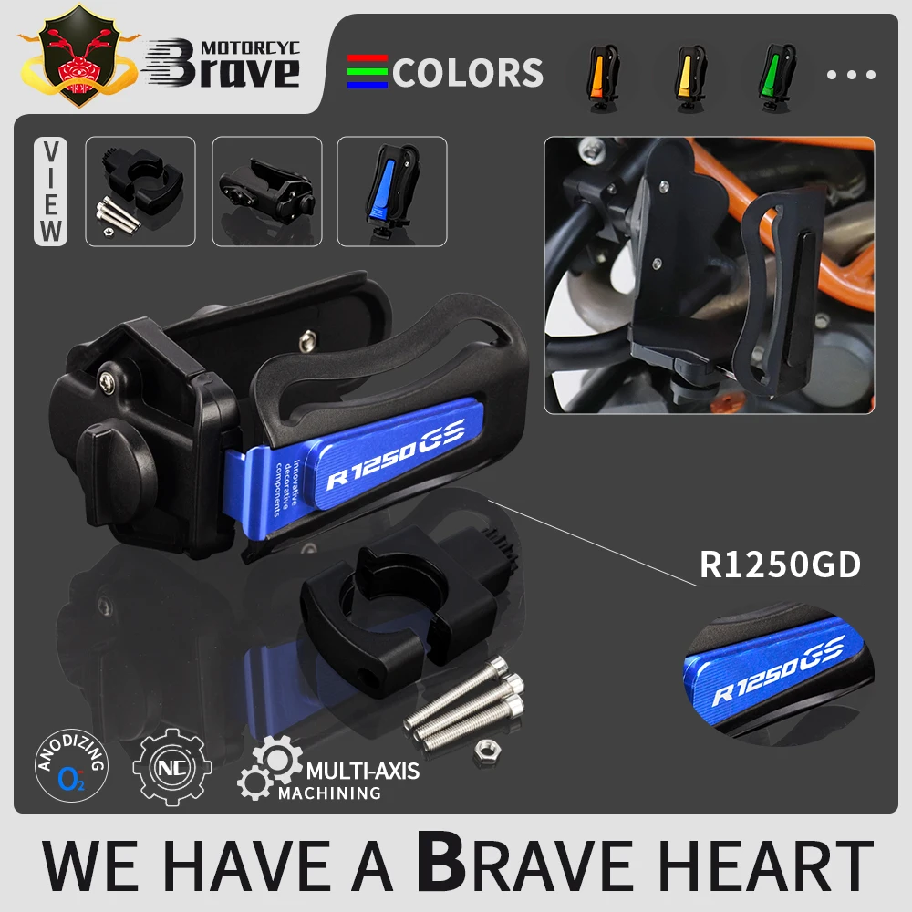 

For BMW R1200GS R1250GS Motorbike Beverage Water Bottle Cage Drink Cup Holder Sdand Mount Accessories R1250 R1200 R 1250 1200 GS