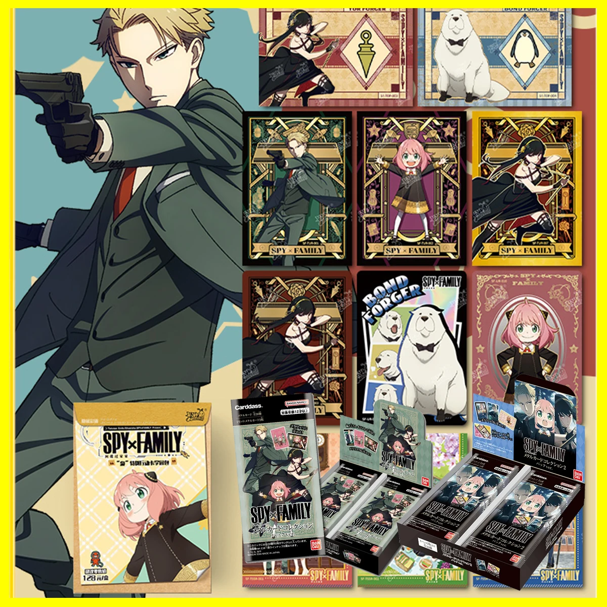 Новинка 2024 шпионские открытки KAYOU Bandai X оригинальные японские коллекционные