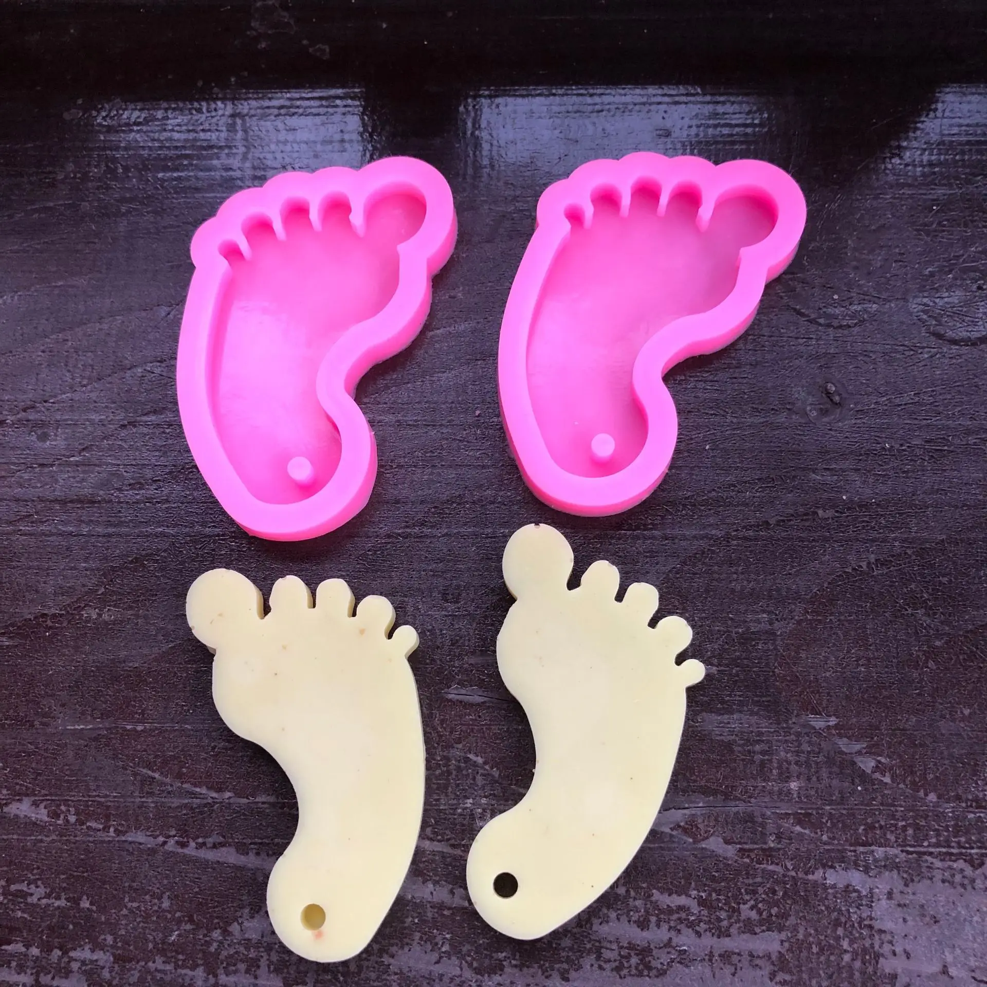 

foot silicone mould for candle gypsum soap chocolate food M-241