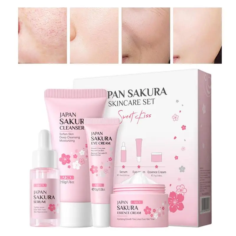 

Face Skin Care Set Brightening Facial Care Gift Kit With Cleanser Eye Essence Cream Face Cream Face Essence Beauty Make Up For