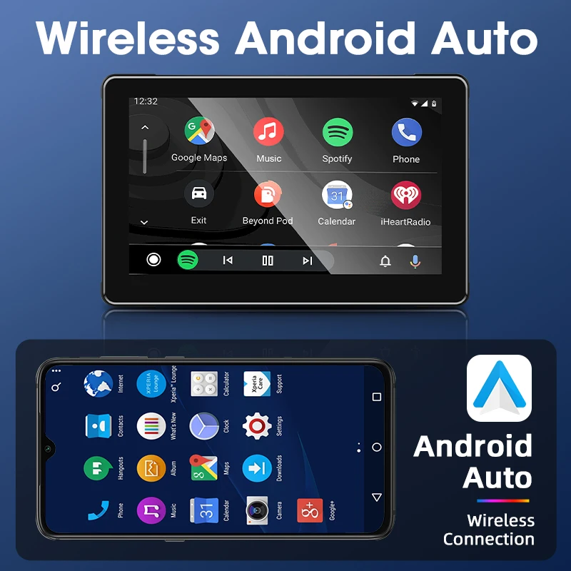 7-дюймовый портативный игровой экран для мотоцикла и автомобиля