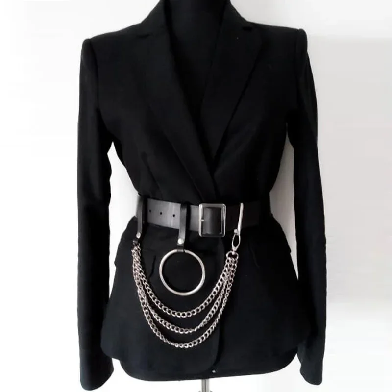 Женский ремень в готическом стиле UYEE из искусственной кожи панк украшение для