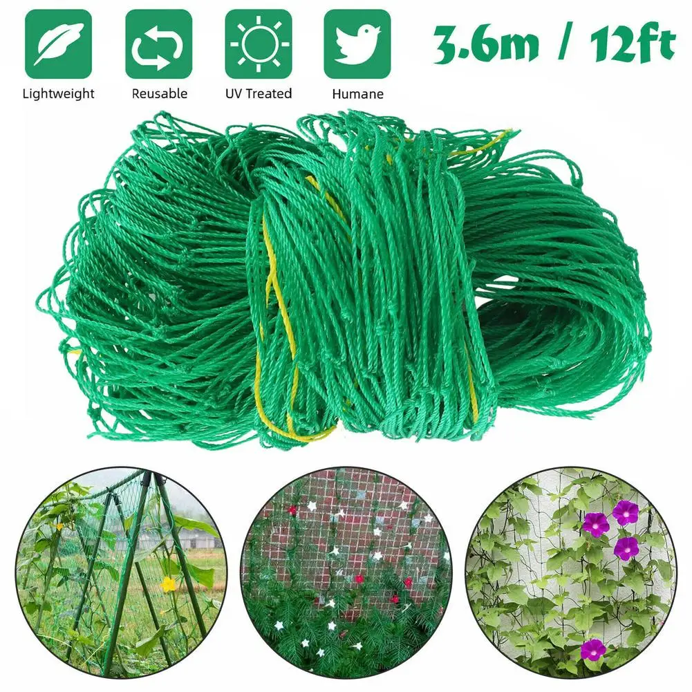

1pc High-quality Garden Plant Climbing Net Trellis Netting Mesh Support Fruit Vines Vegetable Beans For Shelves Walls Plants