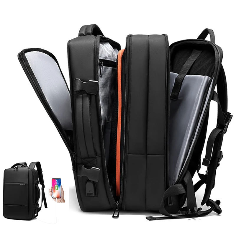 REJS 2022 Man Backpack Business High Quality 17.3 Inch Laptop Backpack with Usb Charge Large Capacity Travel Bag School Mochila