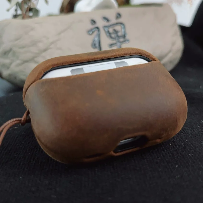 Винтажные искусственные наушники Crazy Horse с Bluetooth для APPLE airpods pro 2
