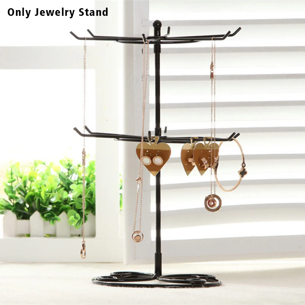 

Вращающаяся подставка для ювелирных изделий, двухслойный органайзер для ювелирных изделий, предметы для хранения, держатель для браслета, ...