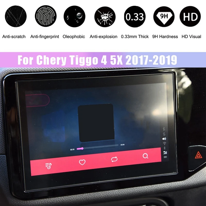 

Пленка из закаленного стекла для Chery Tiggo 4 5X 2017-2019, автомобильное радио, DVD, GPS-навигация, сенсорный экран, протектор, ЖК-дисплей