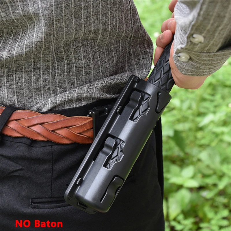 

Universal 360 Degree Rotation Baton Case Holster Black Holder Self Defense Safety Outdoor Survival Kit EDC Tool