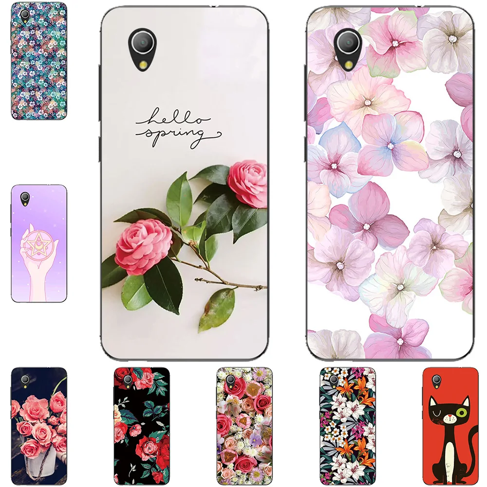 

Phone Case For Alcatel 1 5033D 2018 2019 2021 5 inch Soft TPU Premier Bags Fashion Luxury Color Cartoon Printed Paint Mobile NH