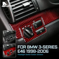 airspeed for bmw e46 headlight switch button for bmw e46 1998 2006 3 series carbon fiber decorative car stickers accessories