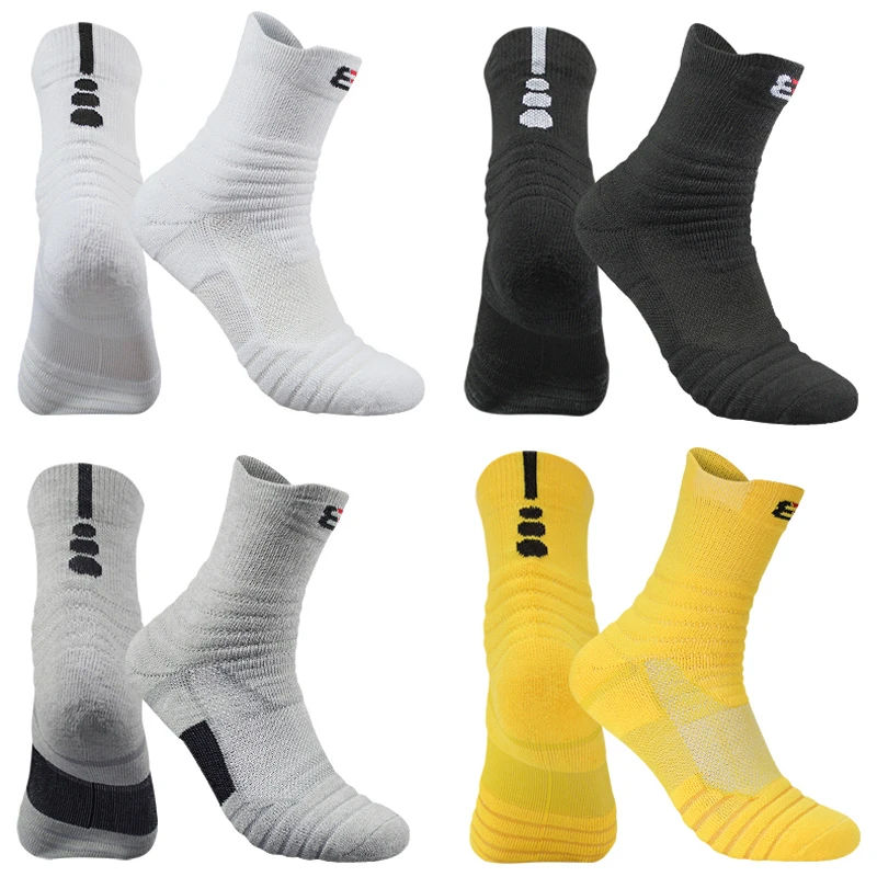 

High Quality Multicolor Men Running Socks Cotton Towel Bottom Women Elite Cycling Basketball Outdoor Sport Compression Socks