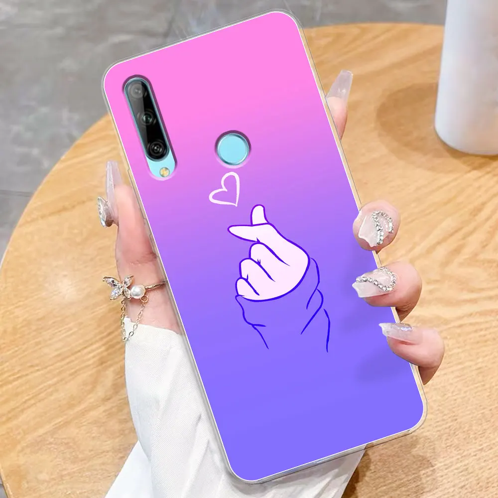 Чехол для Huawei Y9P Y9 Prime 2019 окрашенный прозрачный силиконовый мягкий чехол из ТПУ