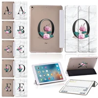 initial name series tablet case for apple ipad air 1 2 9 7air 3 10 5air 4 5 10 9 pu leather smart stand coverfree stylus