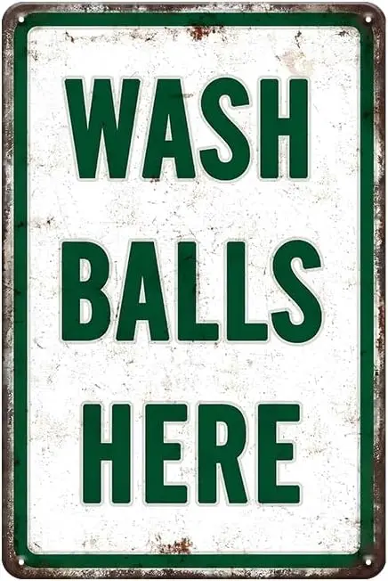 YOYI ART Wash Balls Here Golf Decor Sign - Гольф-знаки для мужской пещеры металлические винтажные