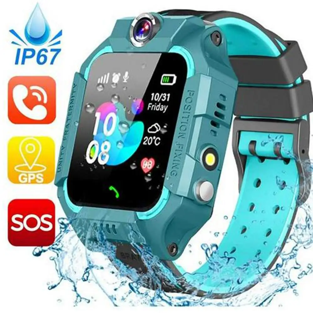 

Z6f Kids Smart Watch SOS Phone Call GPS Anti-Lost Camera Touch Screen Ip67 Waterproof Child Smartwatch Remote Photo