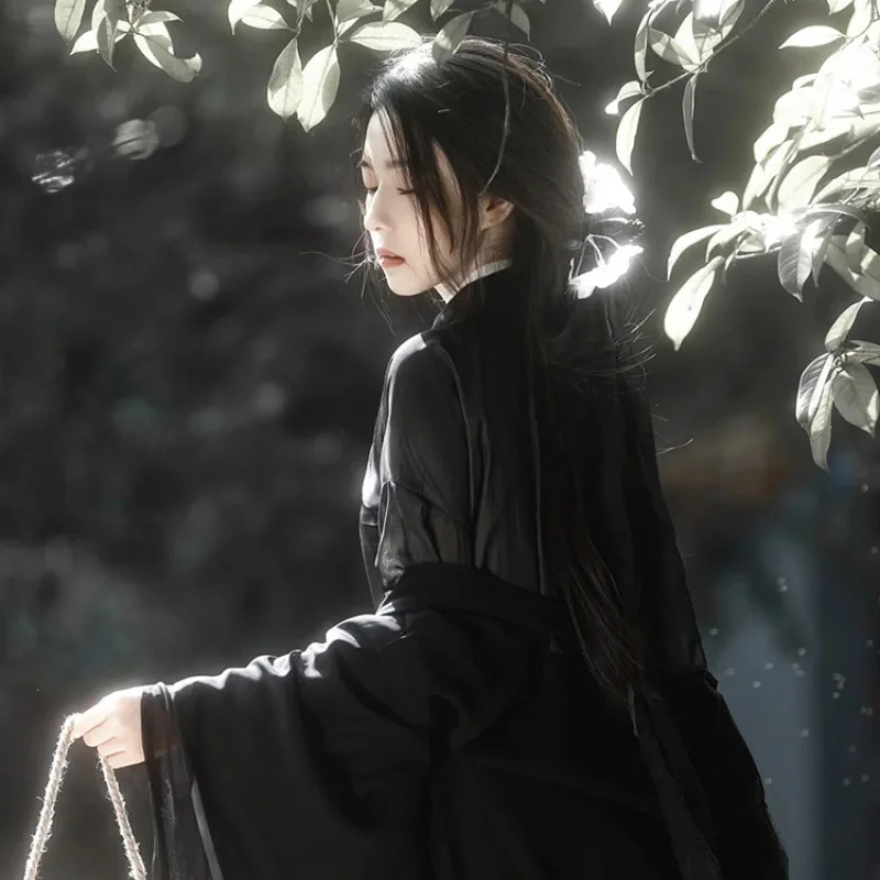 Китайский домашний женский кардиган Hanfu косплей одежда поэта Тюлевое шелковое