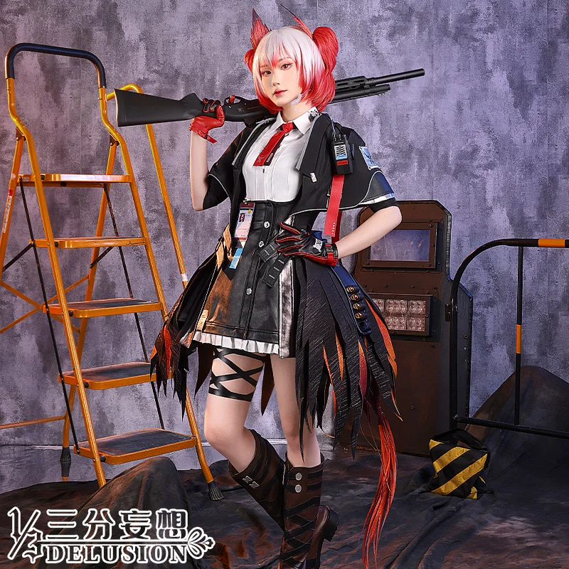

COS-Kiki Anime Game Arknights Fiammetta Battle Suit Cosplay Costume Gorgeous Uniform Halloween Party Role Play Outfit Women