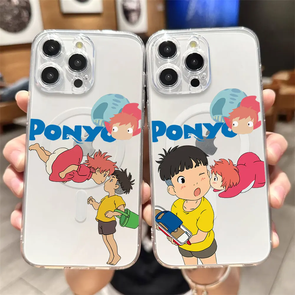 Милый чехол для телефона с рисунком P-Ponyos iPhone 12 11 13 14 15 16 Max Pro Plus прозрачный