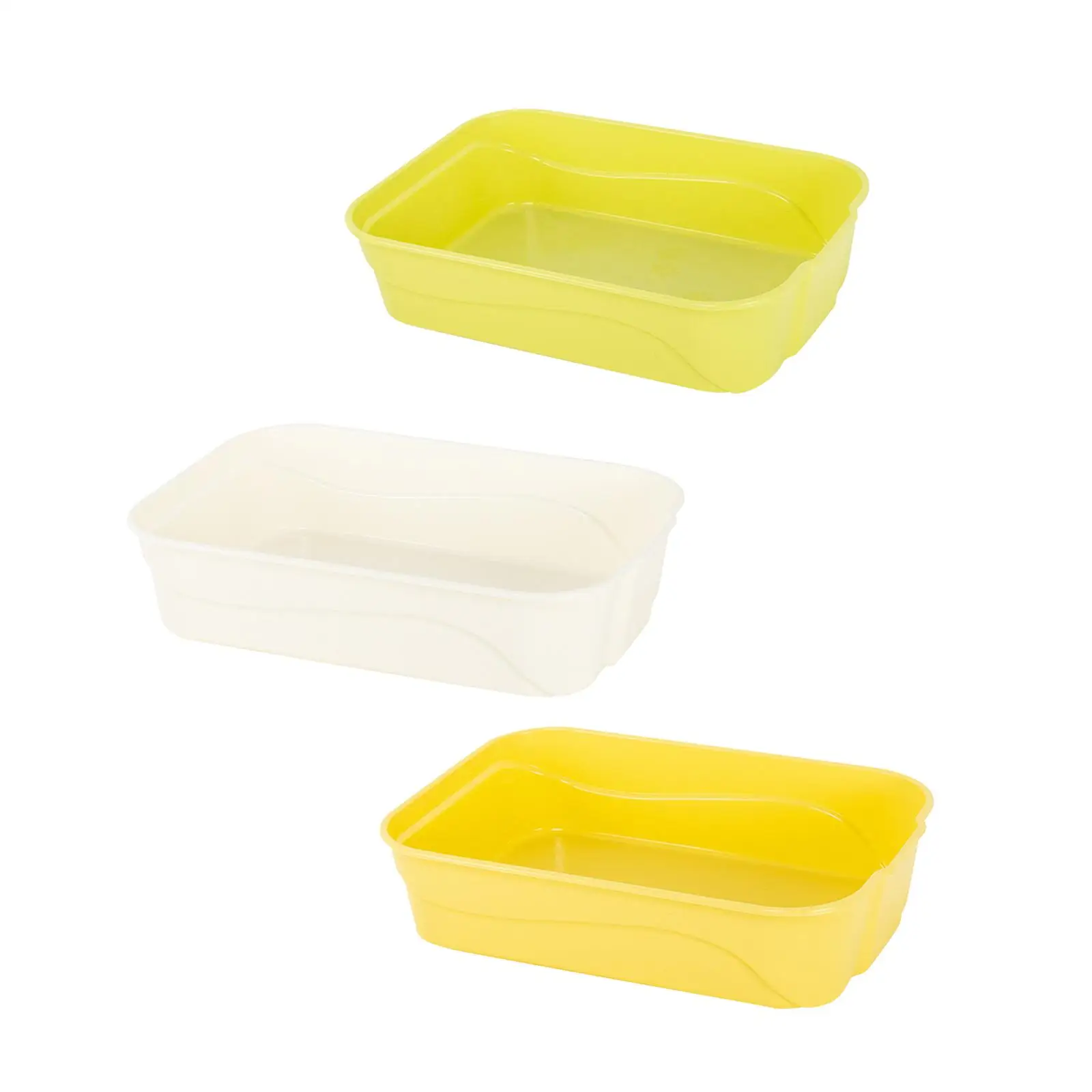 Open Kitty Litter Pan High Side Sifting Litter Box Open Tray