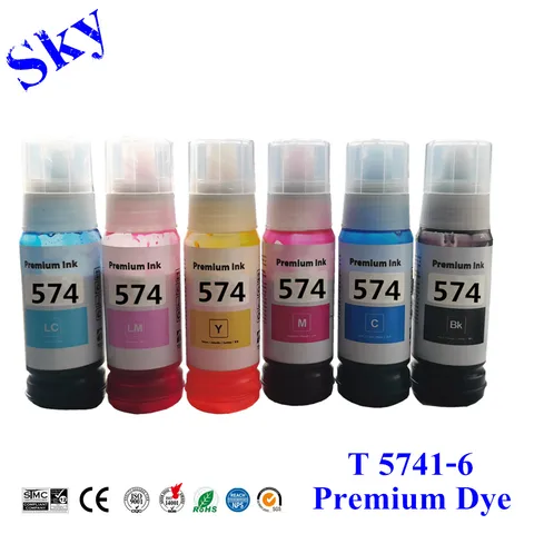 Высококачественные чернила для заправки SKY 574, совместимые чернила T5741 - T5746 для принтера Epson L8058 / L18058 / ET-18100 / L8050 / L18050