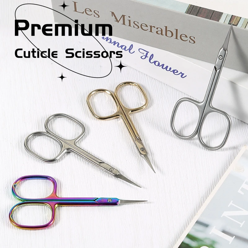 

Nail Cuticle Scissors Remover Tool for Manicure Small Nail Scissors Curved Cuticle Trimmer for Professional Nail Art Tools
