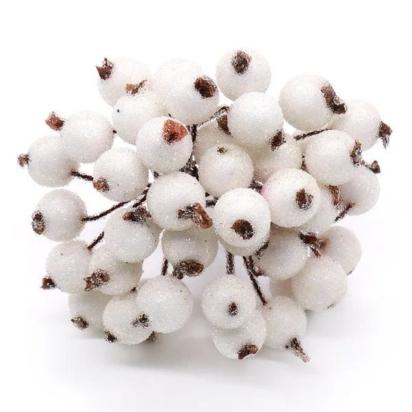 

Мини-Рождественские матовые искусственные ягоды, яркие красные ягоды Холли, украшение для свадебной вечеринки, искусственные цветы, домашний декор