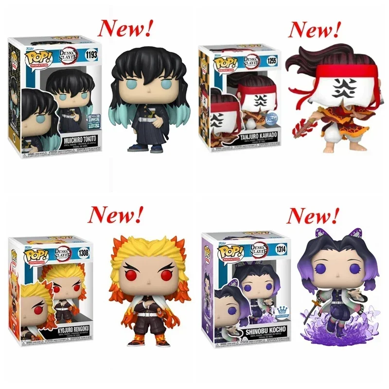 НОВЫЙ Funko pop Demon Slayers Muichiro 1193 Tanjuro 1255 Rengoku 1308 Shinobu 1314 коллекционная фигурка модель