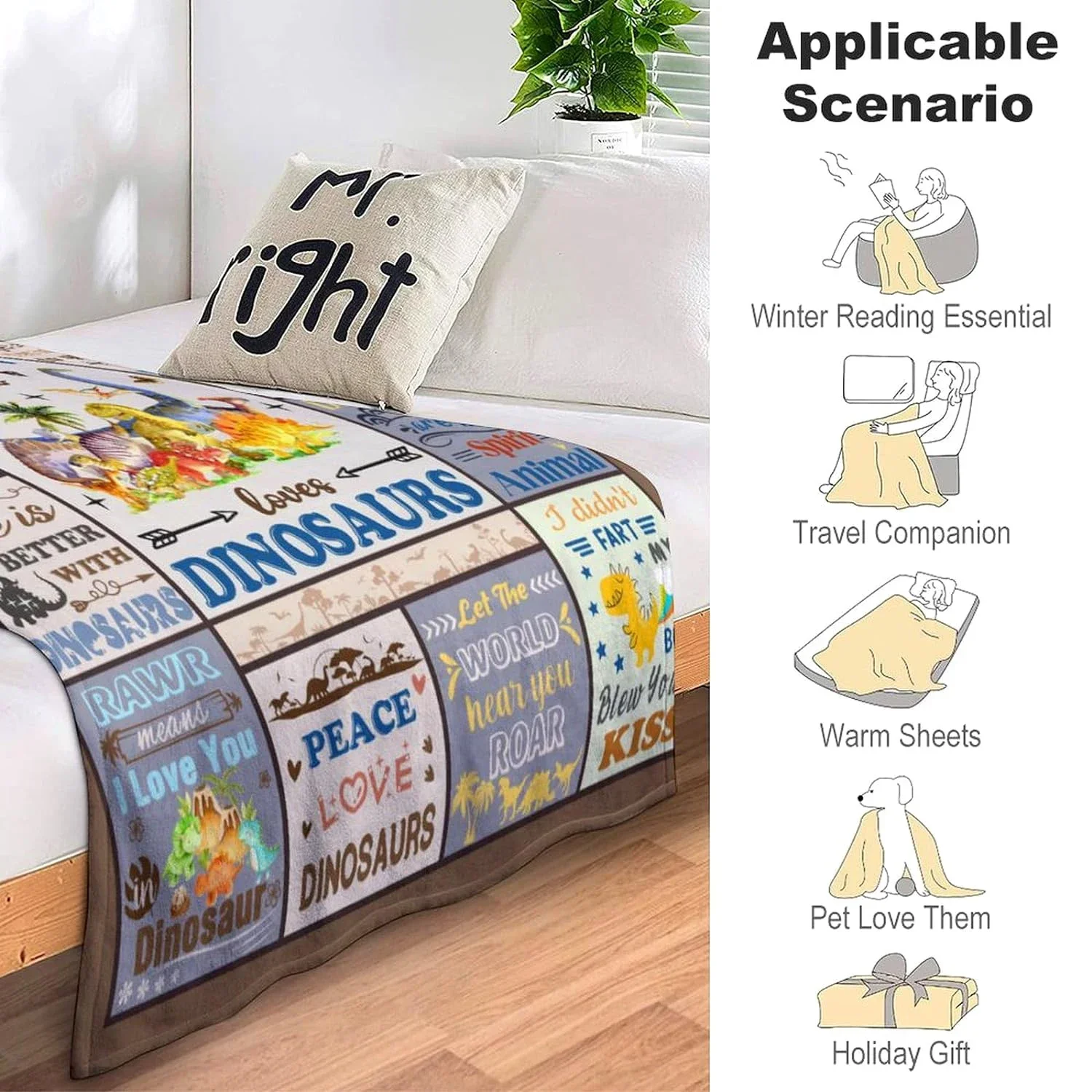 Это просто динозавры. Фланелевое Одеяло-это кровать диван гостиная подарок для