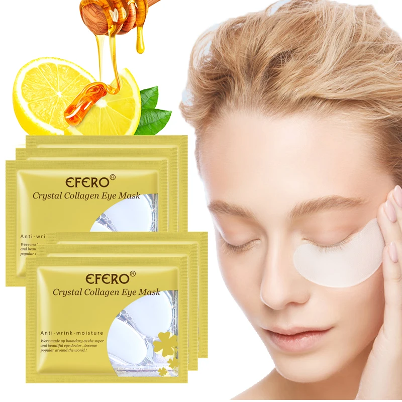 

10pair Crystal Collagen Eye Mask Anti-Aging Wrinkles Face Care Mask Eye Patches Eliminates Dark Circles Fine Lines Gel Pads
