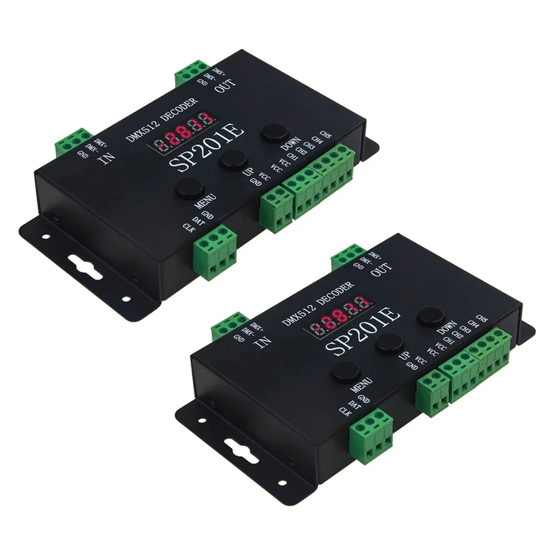 

2X SP201E DMX512 WS2812B WS2811 DMX к SPI контроллеру декодер, поддержка нескольких IC