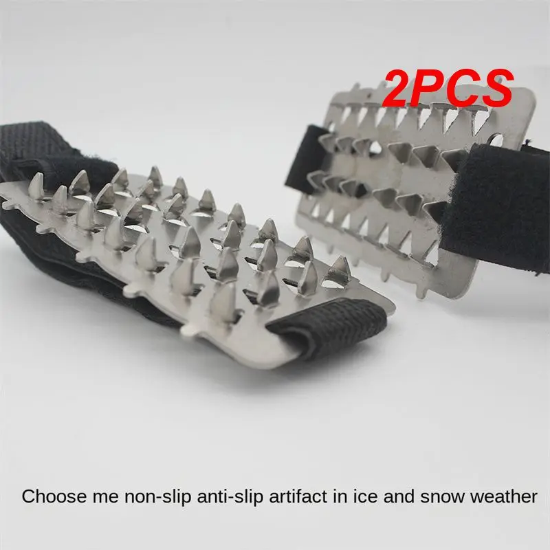 

2PCS 10/26Teeth Ice Gripper Spike for Shoes Winter Outdoor Anti-Slip Hiking Mountain Climbing Ice Snow Crampons Anti-slip Shoe