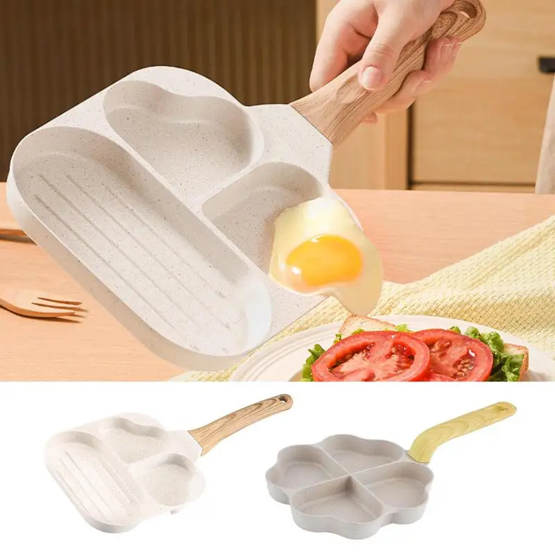 

Small Egg Divide Pan Frying Pot Nonstick Egg Pancake Cooking Hamburg Bread Breakfast Maker for Gas Stove Induction Cookware