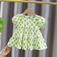 summer baby girls infants sweet short sleeve floral dress princess kids baby girl cloths