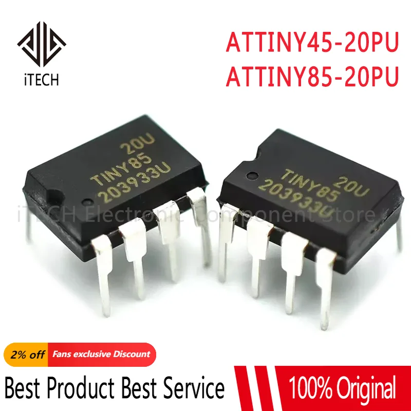 1 шт./партия ATTINY85-20PU ATTINY85 85-20PU ATTINY85-20 ATTINY45 45-20PU DIP-8 ATTINY45-20PU