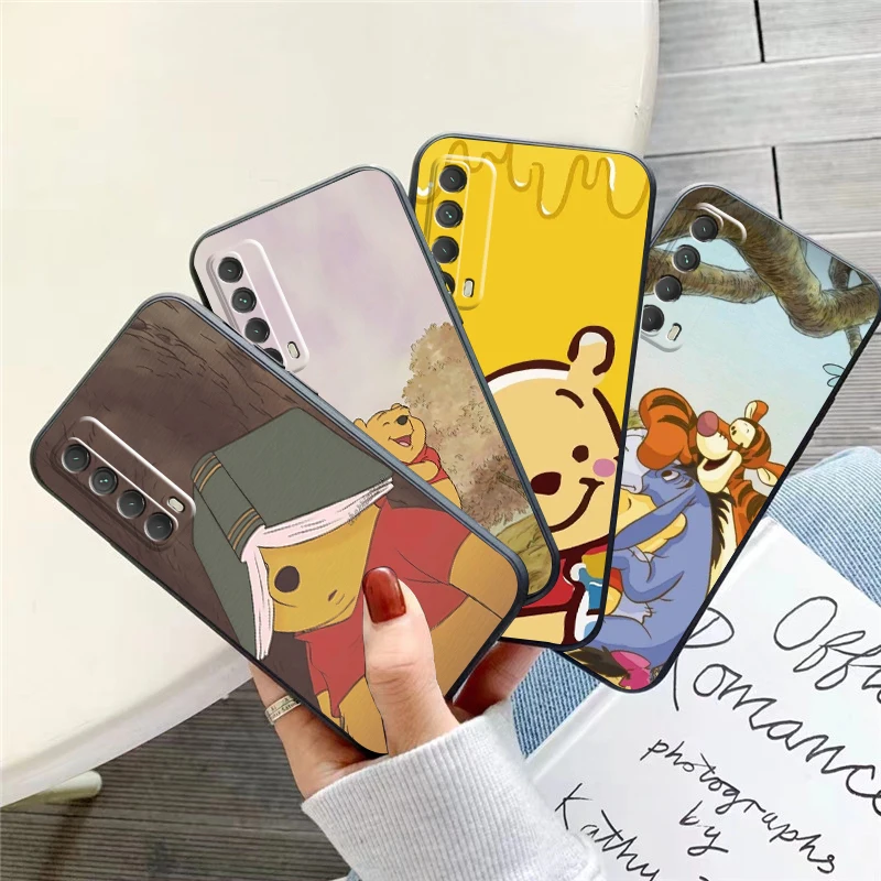 

Disney Cartoon Winnie Bear Phone Case For Huawei Honor 10 V10 10i 10 Lite 20 V20 20i 20 Lite 30S 30 Lite Pro Back Black