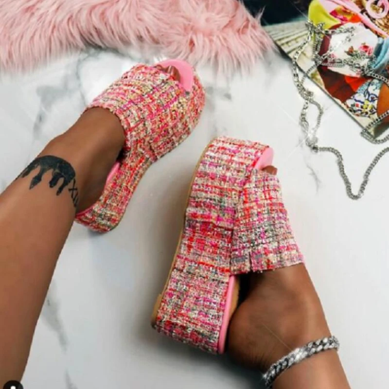 

Сандалии женские на платформе с открытым носком, пляжные туфли для банкета, большой размер, 2022