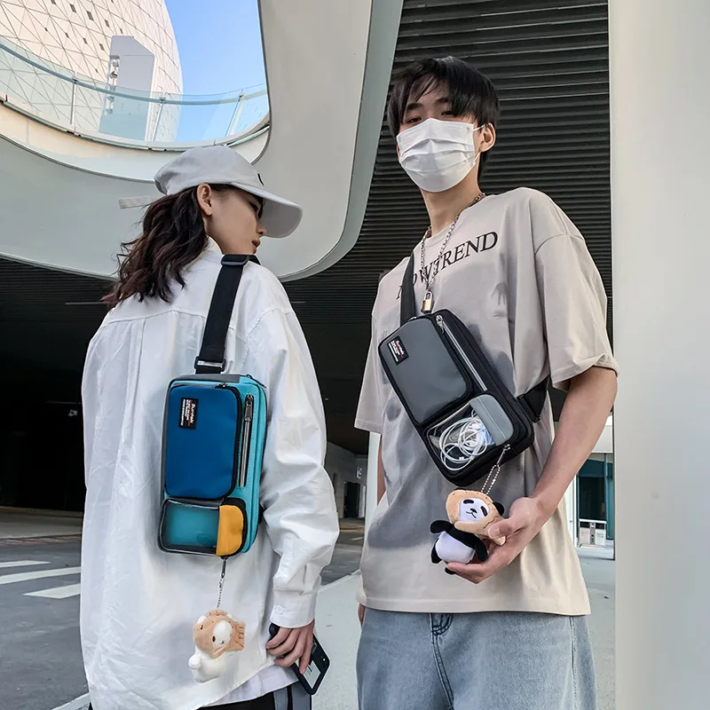 

Tide cool motorcycle ins street style chest bag shoulder bag 2022 spring and summer new casual shoulder messenger bag