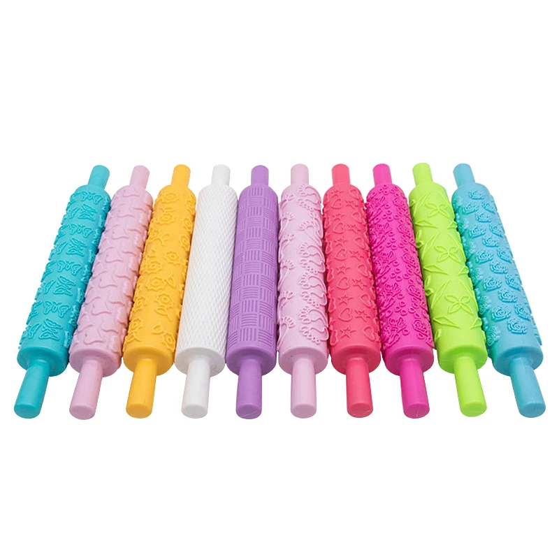 

36CM Roller Cake Decorating Embossed Rolling Pins Textured Non-Stick Fondant Pastry Icing Clay Dough Roller Kitchen Baking Tools