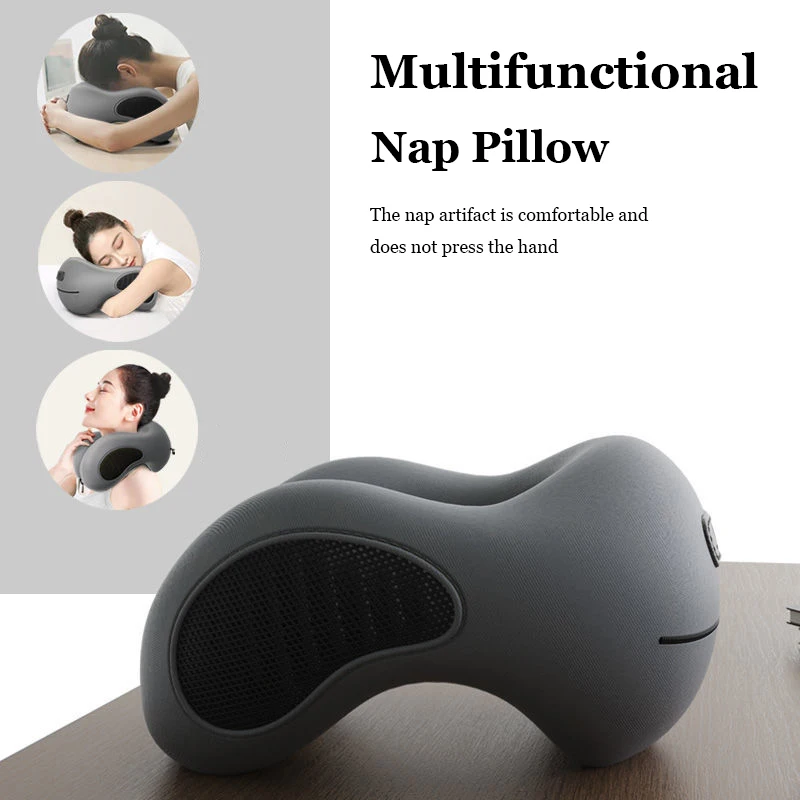 

Multifunction U-Shaped Memory Foam Neck Pillow Slow Rebound Soft Travel Pillow For Sleeping Cervical Health Massage Nap Pillows