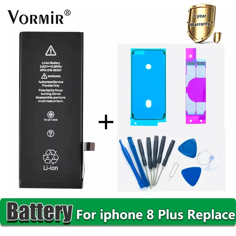 

10 шт., запасные аккумуляторы для iPhone 8