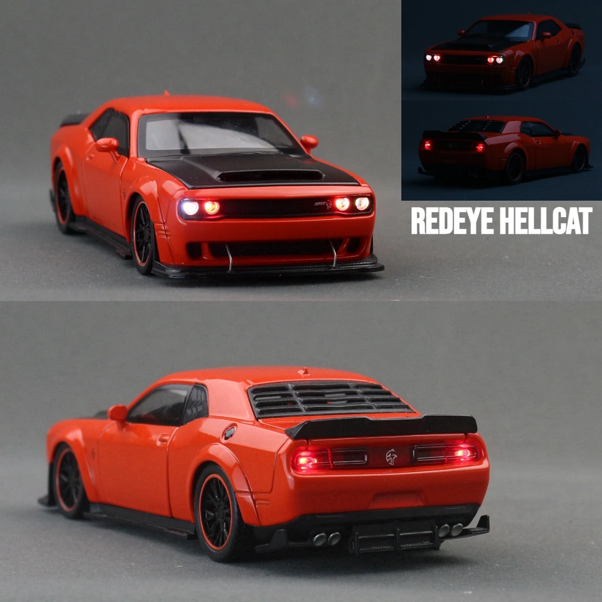 132 Dodge Challenger SRT Hellcat Redeye игрушечный автомобиль супер спортивная модель литья под давлением автомобиля миниатюрная коллекция звуков и света подарок для ребенка (art.: 3920cd80d8737) - 3920cd80d8737