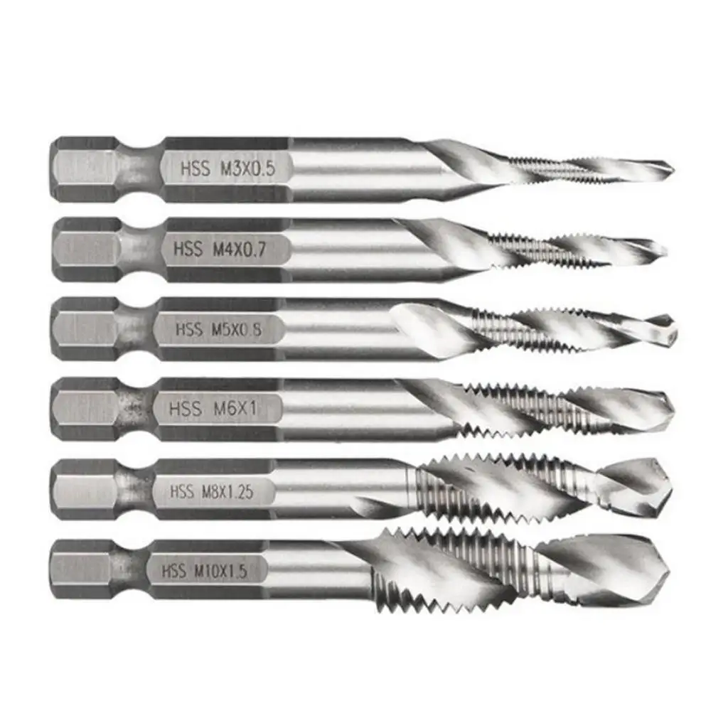 HSS Hex Shank Titanium d Screw Thread Compound Tap M3 - M10