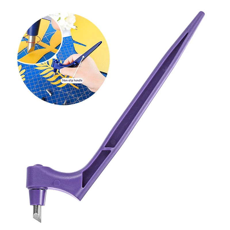

DIY Art Craft Cutting Tool 360 Degree Rotating Stainless Steel 15 Degree Blade Paper Cutter Paper Window Making Carving Pen Tool