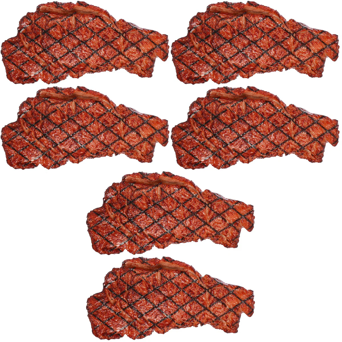

6 Pcs Decorative Fake Steak Models Simulation Artificial Models Fake Steak Props