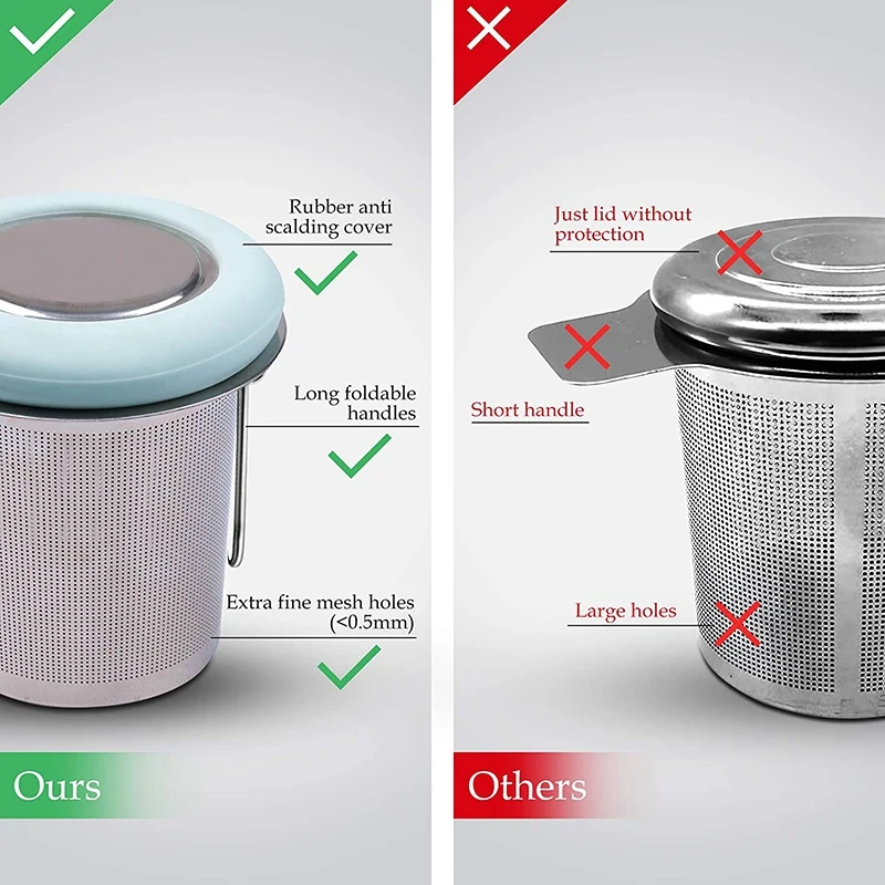 Заварочный чайник ситечко для чая из нержавеющей стали складная ручка фильтр с