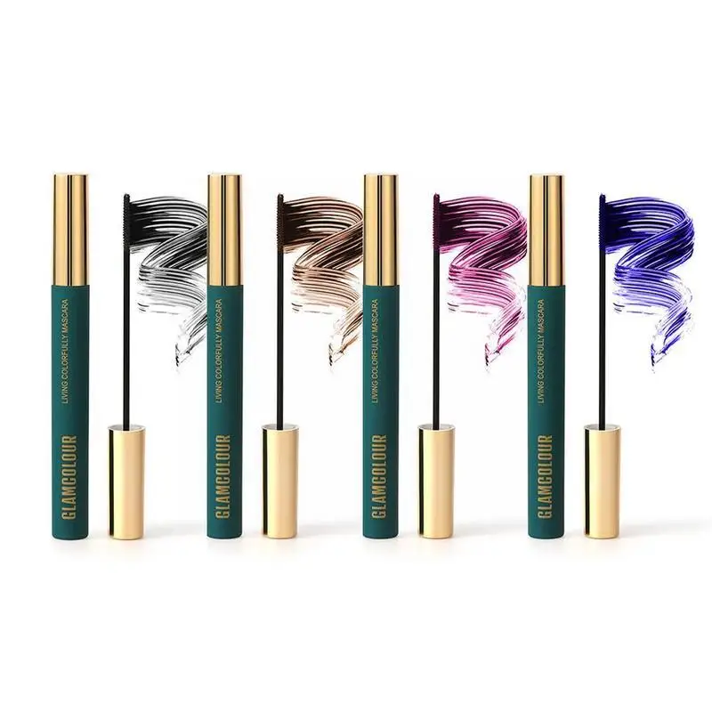 

Magic Color Mascara Waterproof And Quick Dry Not Blooming Color Curling Eyelash Silk Fiber Mascara Blue Black Brown Volume N9t3