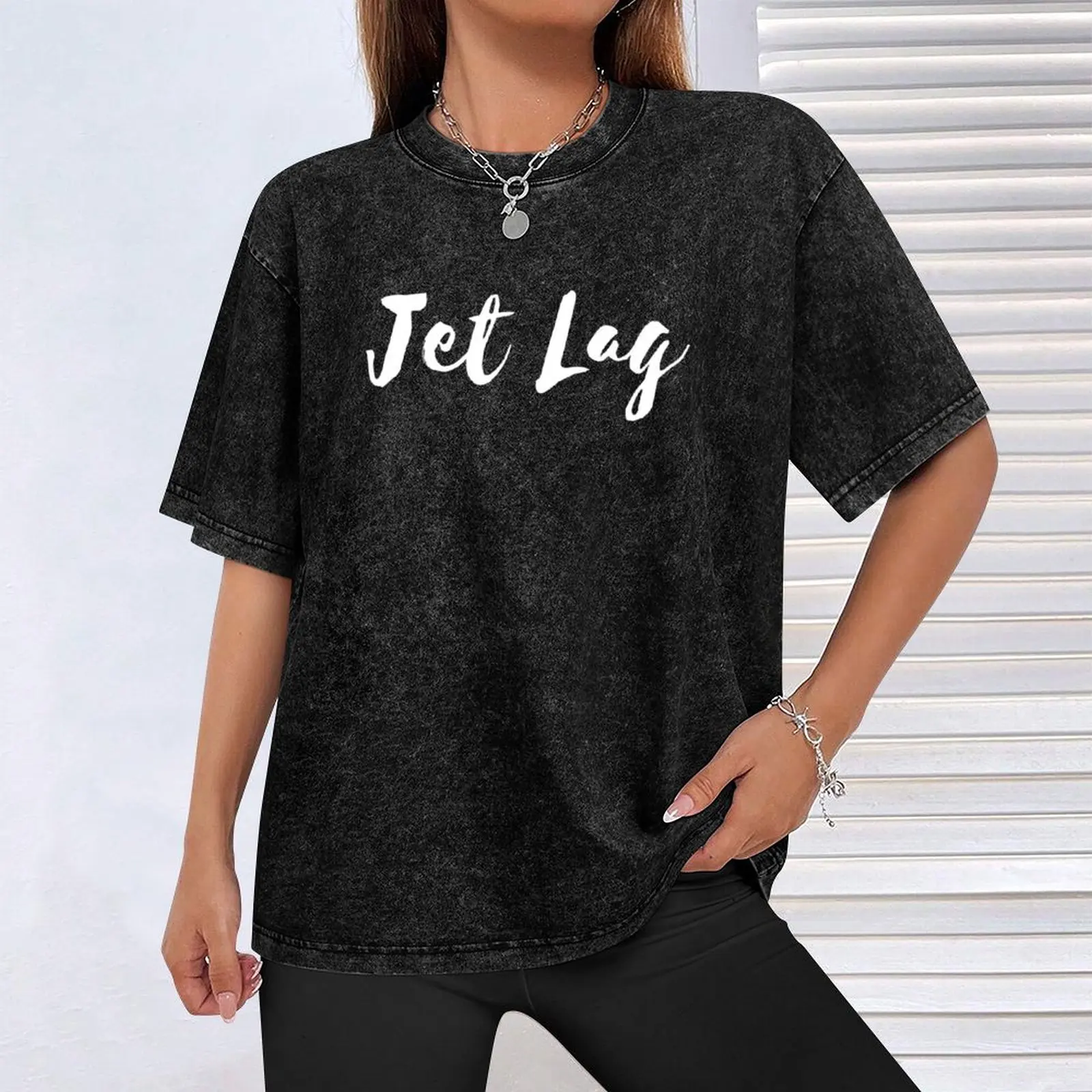 Фото Забавная футболка Jet Lag с принтом самолета, повседневный минималистичный топ с короткими рукавами №4