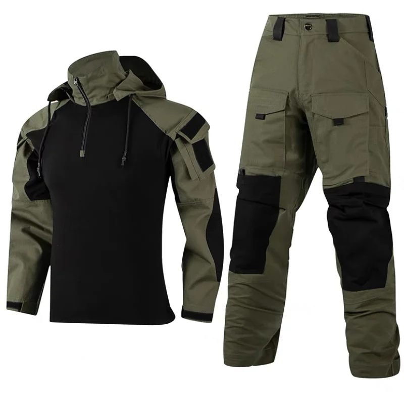 

Военная униформа, камуфляжный Тактический Костюм, мужской армейский зеленый костюм спецназа, боевое пальто, брюки-карго, рабочая одежда